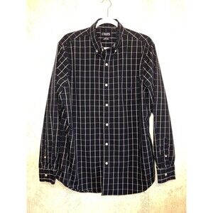 Chaps Ralph Lauren Navy Long Sleeve Pocket Shirt Button Up Cotton Mens X-Large